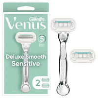Venus Deluxe Smooth Sensitive Women's Razor Handle + 2 Blade Refills EasyOptionXY LLC