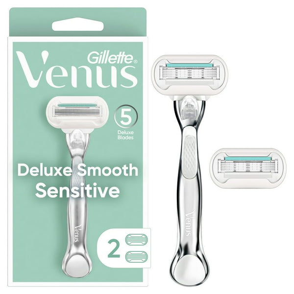 Venus Deluxe Smooth Sensitive Women's Razor Handle + 2 Blade Refills EasyOptionXY LLC