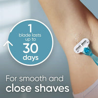 Venus Smooth Women's Razor Handle with 2 Blade Refills, Blue EasyOptionXY LLC