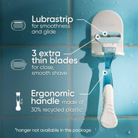 Venus Smooth Women's Razor Handle with 2 Blade Refills, Blue EasyOptionXY LLC