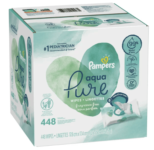 Pampers Aqua Pure Sensitive Baby Wipes; 448 Count EasyOptionXY LLC
