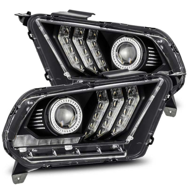 AlphaRex 10-12 Ford Mustang LUXX-Series LED Projector Headlights Black OffRoadUSA.com