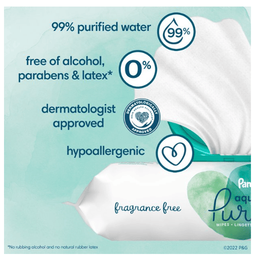 Pampers Aqua Pure Sensitive Baby Wipes; 560 Count EasyOptionXY LLC