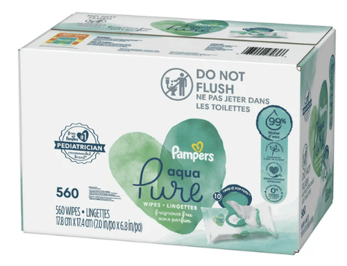 Pampers Aqua Pure Sensitive Baby Wipes; 560 Count EasyOptionXY LLC
