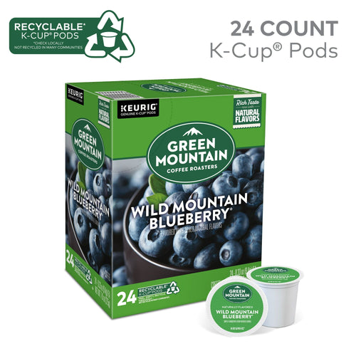 Green Mountain Coffee Wild Mountain Blueberry Keurig Single-Serve K-Cup pods, Light Roast Coffee, 24 Count EasyOptionXY LLC