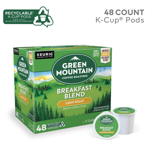 Green Mountain Coffee Roasters, Breakfast Blend Light Roast K-Cup Coffee Pods, 48 Count EasyOptionXY LLC