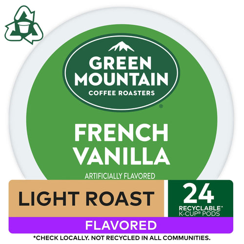 Green Mountain Coffee Roasters French Vanilla Coffee, Keurig Single-Serve K-Cup pods, Light Roast, 24 Count EasyOptionXY LLC