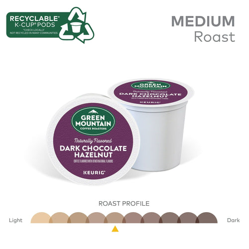 Green Mountain Coffee Roasters Dark Chocolate Hazelnut Coffee, Keurig Single Serve K-Cup Pods, 24 Count EasyOptionXY LLC