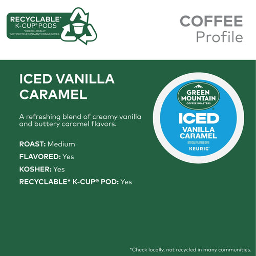 Green Mountain Coffee Roasters, ICED Vanilla Caramel Flavored Iced K-Cup Coffee Pods, 12 Count EasyOptionXY LLC