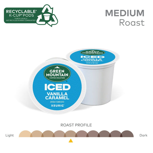 Green Mountain Coffee Roasters, ICED Vanilla Caramel Flavored Iced K-Cup Coffee Pods, 12 Count EasyOptionXY LLC