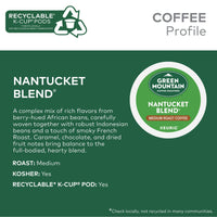 Green Mountain Coffee Roasters Nantucket Blend Keurig Single-Serve K-Cup Pods, Medium Roast Coffee, 48 Count EasyOptionXY LLC