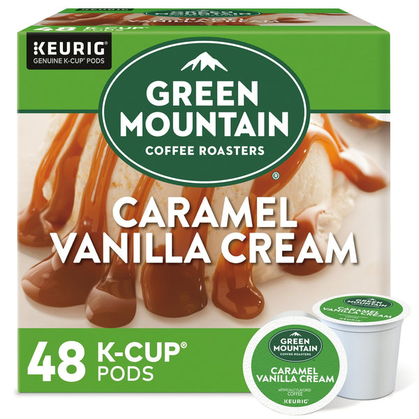 Green Mountain Coffee Caramel Vanilla Cream Keurig Single-Serve K-Cup pods, Light Roast Coffee, 48 Count EasyOptionXY LLC