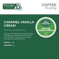Green Mountain Coffee Roasters Caramel Vanilla Cream, Single Serve Keurig K-Cup Pods, Light Roast, 96 Count EasyOptionXY LLC
