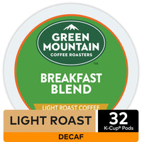 Green Mountain Coffee Decaf Breakfast Blend K-Cup Pods, Light Roast, 32 Count for Keurig Brewers EasyOptionXY LLC