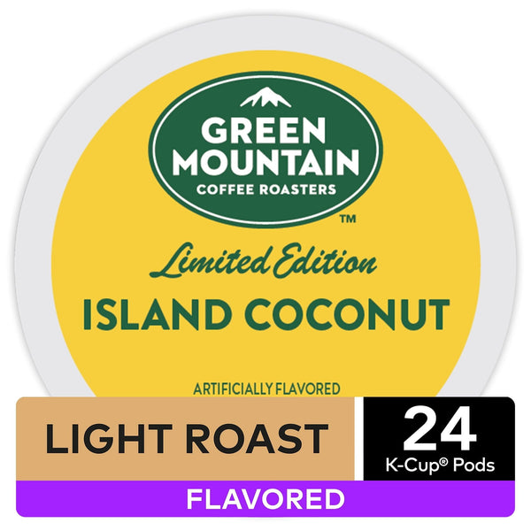 Green Mountain Coffee Roasters, Island Coconut Light Roast K-Cup Coffee Pods, 24 Count EasyOptionXY LLC