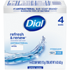 Dial Antibacterial Bar Soap, Refresh & Renew, White, 4 oz, 4 Bars EasyOptionXY LLC