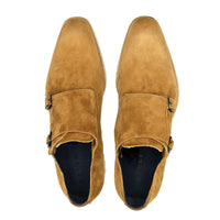 Zelli Italia 56-100-CGN LEGERRA Sueded Goatskin Monkstrap, Cognac