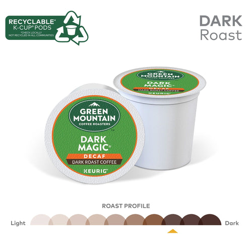 Green Mountain Coffee Decaf Dark Magic K-Cup Pods, Dark Roast, 24 Count for Keurig Brewers EasyOptionXY LLC