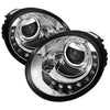 Spyder Volkswagen Beetle 1998-2005 Projector Headlights DRL Chrome PRO-YD-VB98-DRL-C OffRoadUSA.com
