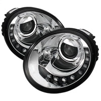 Spyder Volkswagen Beetle 1998-2005 Projector Headlights DRL Chrome PRO-YD-VB98-DRL-C OffRoadUSA.com