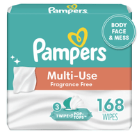 Pampers Baby Wipes Expressions Fragrance Free 3X Pop-Top Packs 168 Ct EasyOptionXY LLC