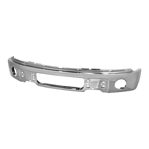 Spyder Ford F150 09-14 w/Fog Light Hole w/o Harley Model Front Bumper - Chrome (OEM 9L3Z17757B) OffRoadUSA.com