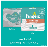 Pampers Baby Wipes Expressions Fragrance Free 3X Pop-Top Packs 168 Ct EasyOptionXY LLC