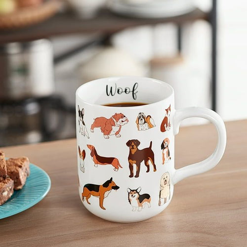 Mainstays 16.06-Oz Stoneware Dog Mug, White EasyOptionXY LLC