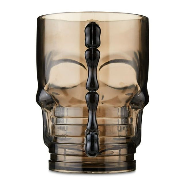 Halloween Plastic Skull Beer Mug Party Tableware, Gray, 19 oz, by Way To Celebrate EasyOptionXY LLC