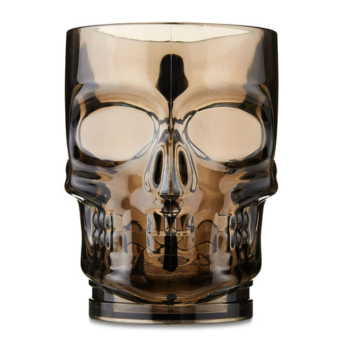 Halloween Plastic Skull Beer Mug Party Tableware, Gray, 19 oz, by Way To Celebrate EasyOptionXY LLC