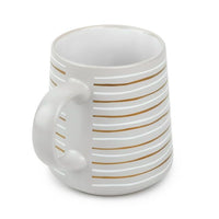 Thyme & Table Stoneware Coffee Mug, 16 fl oz, Gray Stripe EasyOptionXY LLC