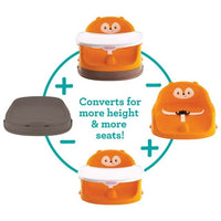 Infantino Grow-with-Me 4-in-1 Lightweight Feeding Booster Seat, Unisex 4-48 Months, Orange Fox EasyOptionXY LLC