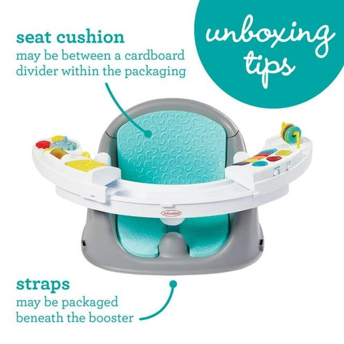 Infantino Music & Lights 3-in-1 Discovery Seat and Booster, 4-48 Months Unisex, Teal EasyOptionXY LLC