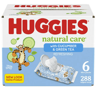 Huggies Natural Care Refreshing Baby Wipes; Cucumber Scent; 288 Count EasyOptionXY LLC