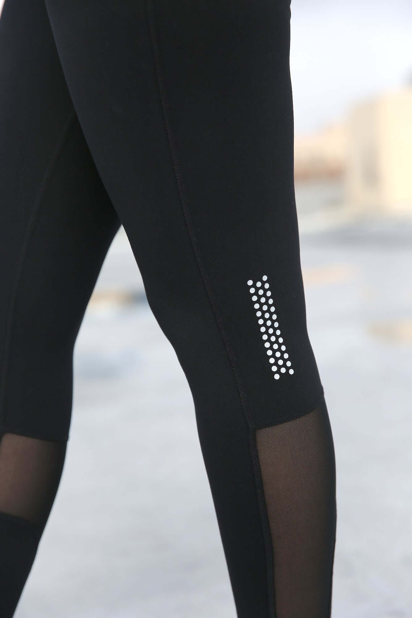 Energique Athletic Leggings with Reflective Strips and Mesh Panels Jupiter Gear
