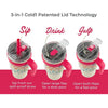 Reduce Vacuum Insulated Stainless Steel Coldee Mug with Lid and Spill-Proof Straw, Cheetah Pink, 18 oz EasyOptionXY LLC