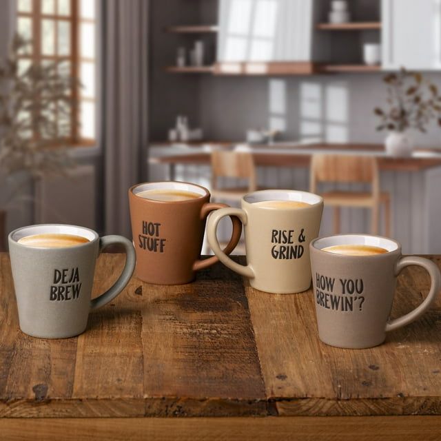Home Essential Assorted Stoneware Espresso Mugs, 3 fl oz EasyOptionXY LLC
