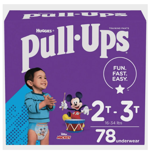 Pull-Ups Boys' Potty Training Underwear Size 4; 2T-3T; 78 Ct EasyOptionXY LLC