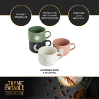 Thyme & Table Stackable Ceramic Coffee Mug, 11 fl oz, 4 Pack EasyOptionXY LLC