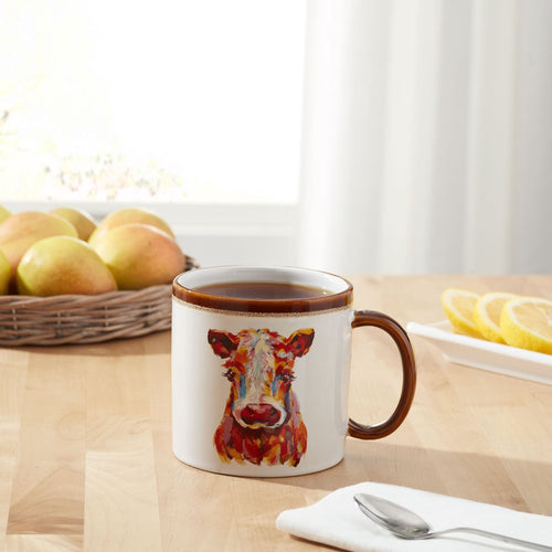 Mainstays Farm Cow Sculpted Mug, 19.27 oz EasyOptionXY LLC