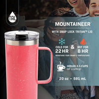TAL Stainless Steel Mountaineer Travel Mug, Bright Pink, 20 fl oz EasyOptionXY LLC