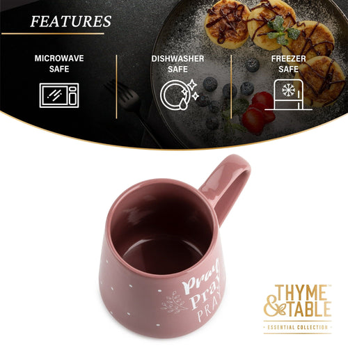 Thyme & Table Pray Ceramic Coffee Mug, 16 fl oz EasyOptionXY LLC