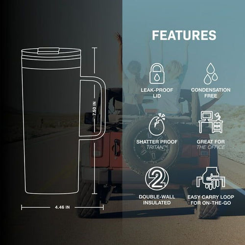 TAL Stainless Steel Mountaineer Travel Mug 20 fl oz, Bright Pink EasyOptionXY LLC