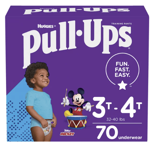 Pull-Ups Boys' Potty Training Underwear Size 5; 3T-4T; 70 Ct EasyOptionXY LLC