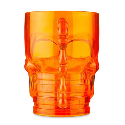 Halloween 19 oz Skull Beer Mug, Orange, Plastic, Partyware, Way to Celebrate EasyOptionXY LLC