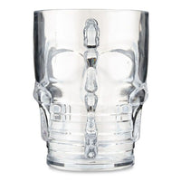 Halloween Skull Beer Mug Adult Party Favor, Clear, Plastic, 19 oz, by Way To Celebrate EasyOptionXY LLC