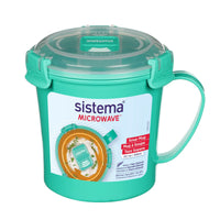 Sistema Microwave Collection Soup Mug 22.1 Oz, Red EasyOptionXY LLC