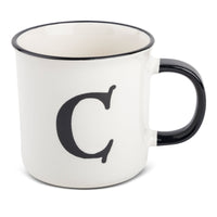 Thyme & Table Monogram C Stoneware Coffee Mug 16oz, White EasyOptionXY LLC