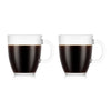 Bodum 2 pk Single Wall Bistro Mugs, Tempered Glass Clear EasyOptionXY LLC