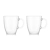 Bodum 2 pk Single Wall Bistro Mugs, Tempered Glass Clear EasyOptionXY LLC